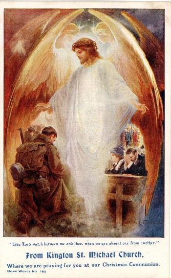 Church Christmas postcard WWI