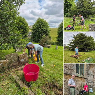 Churchyard clean-up, June 2024