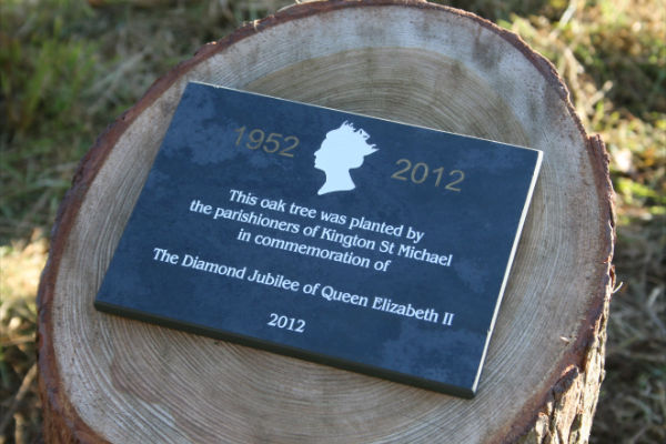 Diamond Jubilee oak tree plaque