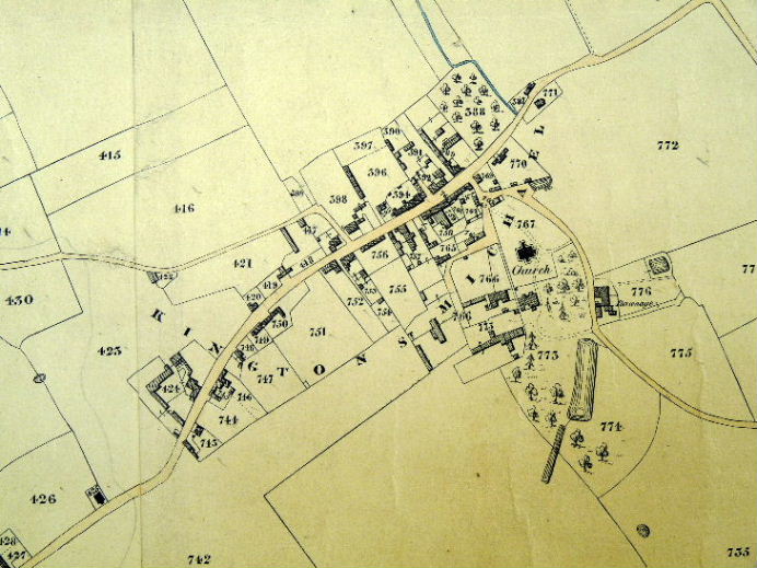 Map of Kington St Michael 1842