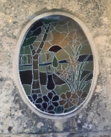 Manor Cottage stained glass window