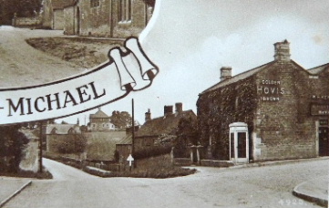 Postcard showing the original position of the phone box