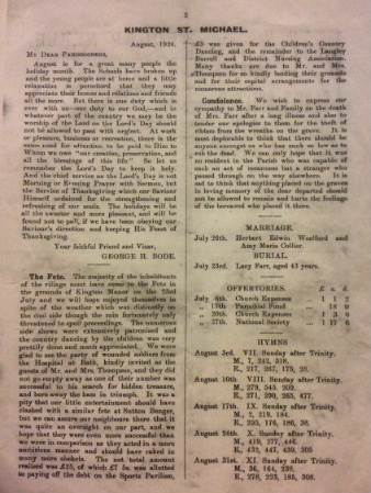 Villages group gazette August 1924