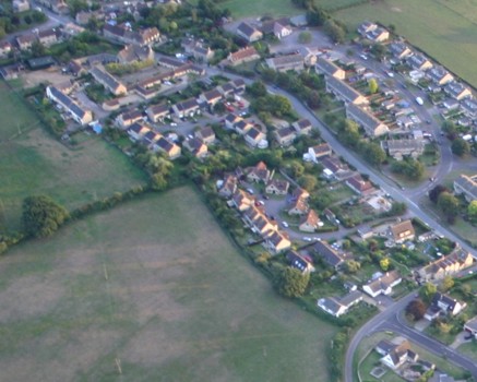 Aerial view of Kington St Michael, September 05, taken by Gerry Elms