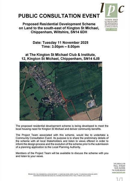Public consultation event poster 11.11.25