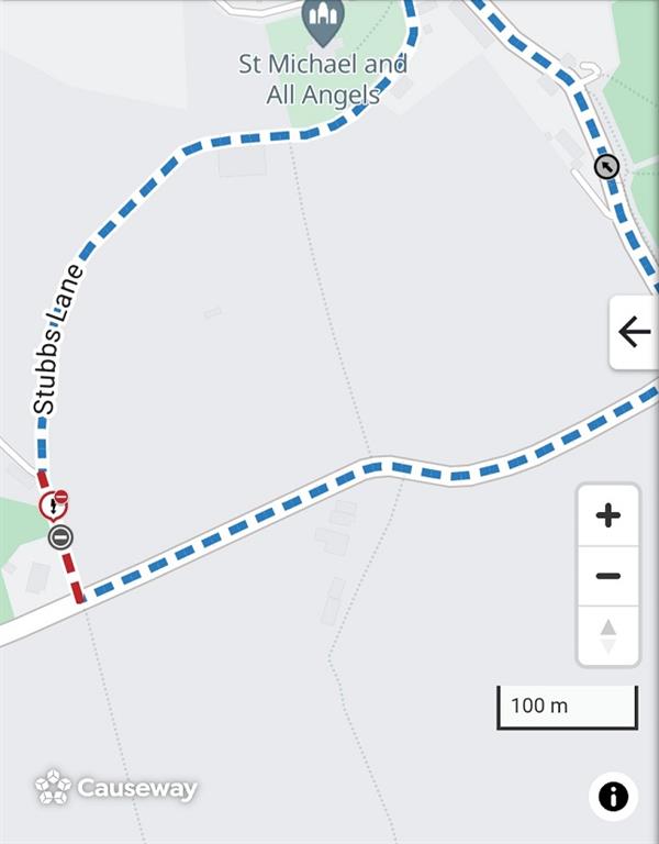 Stubbs Lane road closure June 2025