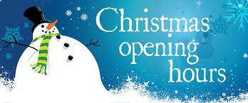 Christmas opening hours picture